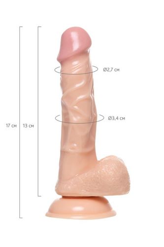 realistic dildo a-toys by toyfa kirc, tpe, nude, 17 cm na Arena.pl
