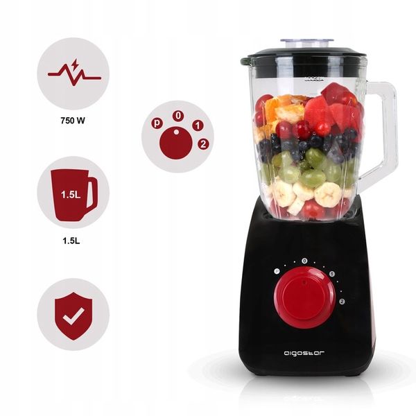 Blender kielichowy Aigostar MOCNY 750 W kruszy LÓD zdjęcie 11