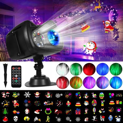 PROJEKTOR LED ŚWIĄTECZNY LASEROWY REFLEKTOR NA DOM RZUTNIK 72 WZORÓW+PILOT na Arena.pl