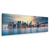 Obraz Panoramiczny Do Biura NOWY YORK Miasto Manhattan 145cm x 45cm