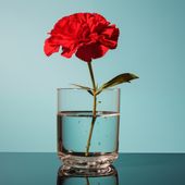 Plakat 100x100cm Kwiat w Szkle