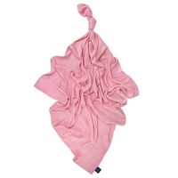 BOCIOLAND Pieluszka Bambusowa 120x120cm chmurki różowe