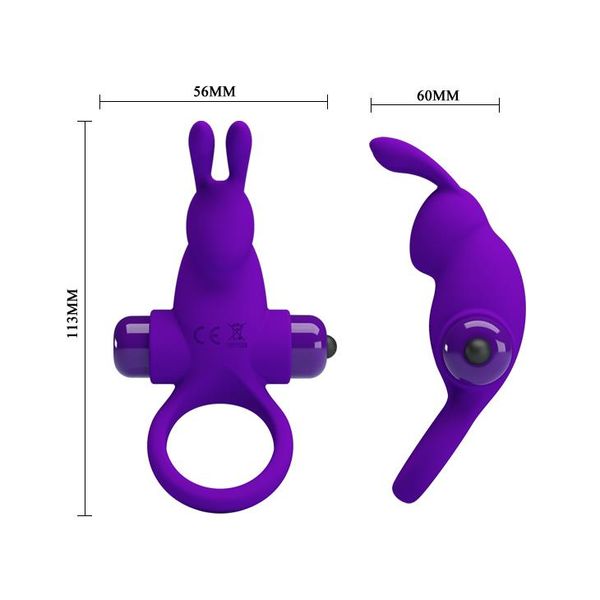 PRETTY LOVE - VIBRANT PENIS RING I Purple zdjęcie 5