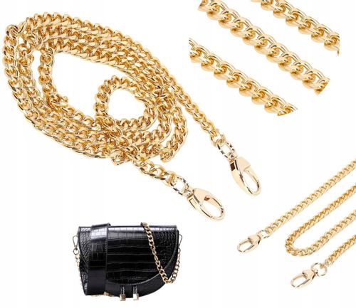 Pasek Do Torby Torebki Łańcuch Długi Złoty Masywny na Arena.pl