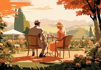 Plakat 100x70cm Retro Randka
