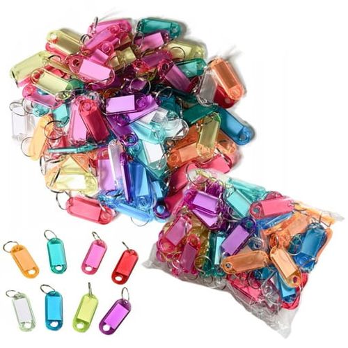 Identyfikatory zawieszki bryloki do kluczy - 50 sztuk kolorowe na Arena.pl
