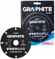 Tarcza HM do cięcia drewna plastiku na szlifierkę kątową 125mm GRAPHITE