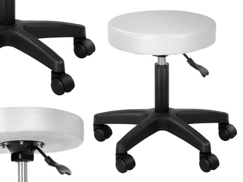 Taboret obrotowy - biały Physa Simplex White na Arena.pl