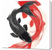 Obraz 70x70cm Yin i Yang Koi