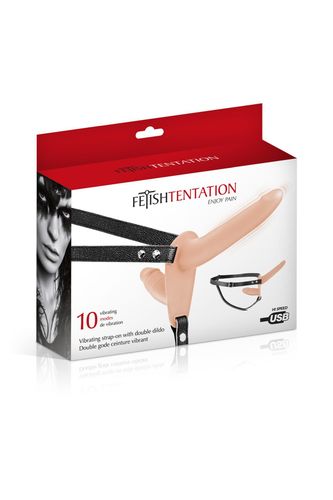 Double Strap-On Vibrating Flesh Strap-On Dildo na Arena.pl