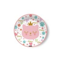 Talerzyki papierowe Kot Księżniczka 18cm 8szt