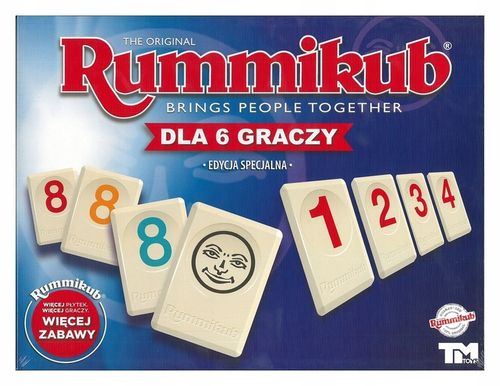 Gra Rummikub wersja XP liczbowa dla całej rodziny od 2 do 6 graczy na Arena.pl