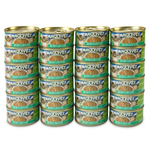 Arquivet Puszka dla kota o smaku białego tuńczyka z warzywami 24 x 80 g na Arena.pl