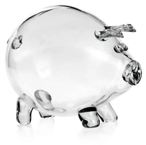 BEZBARWNA szklana ŚWINKA skarbonka przezroczysta na Arena.pl