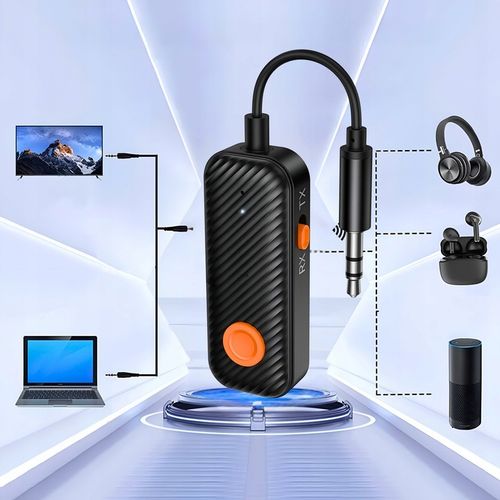 TRANSMITER ODBIORNIK NADAJNIK 2W1 BLUETOOTH 5.4 RX TX AUDIO AUX JACK na Arena.pl