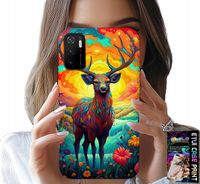 ETUI DO XIAOMI POCO M3 PRO 5G - KOLOROWE WZORY JELEŃ ŁOŚ ZWIERZĘTA LEŚNE