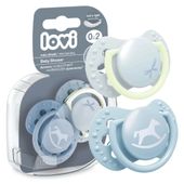 LOVI Smoczek uspokajający 0-2 miesiące BABY SHOWER BOY 2 sztuki