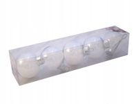 bombka 5szt.  szklana   z piórkami 6cm | GZ171-65