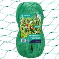 Siatka na ptaki zabezpieczająca ochronna 8x20m z kotwami mocującymi 20 szt. zielona