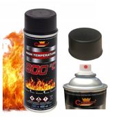 LAKIER WYSOKOTEMPERATUROWY DO 800°C SPRAY CZARNY DO KOMINKA GRILA 400ML