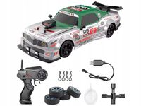 DUŻY Samochód Zdalnie Sterowany Auto RC Do Driftu Led Dym 4x4 DODGE DRIFT