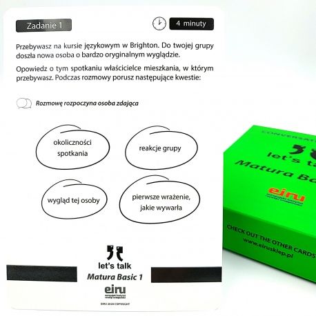 Karty Konwersacyjne Let's talk Matura Basic 1 na Arena.pl