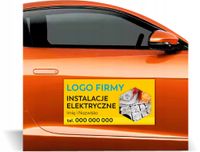 Magnes na samochód reklama magnetyczna 60x30 INSTALACJE ELEKTRYCZNE wzory