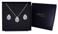 KOMPLET biżuterii damskiej złotej kolczyki naszyjnik KOKONET 8-0106 + 8-0347