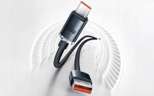 WZMACNIANY KABEL PRZEWÓD BASEUS USB USB-C 100W 6A 2M SZYBKIE ŁADOWANIE na Arena.pl