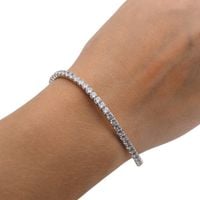 Bransoletka sprężynująca - cyrkonie w srebrze