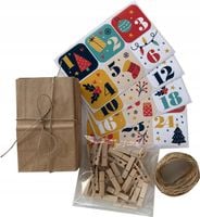 kalendarz ADWENTOWY eko torebki papierowe DIY