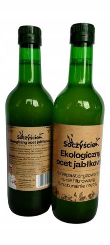 Soczysty ekologiczny ocet jabłkowy 500ml na Arena.pl