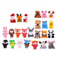 Kalendarz adwentowy na Boże Narodzenie 2024 z pluszowymi zabawkami,