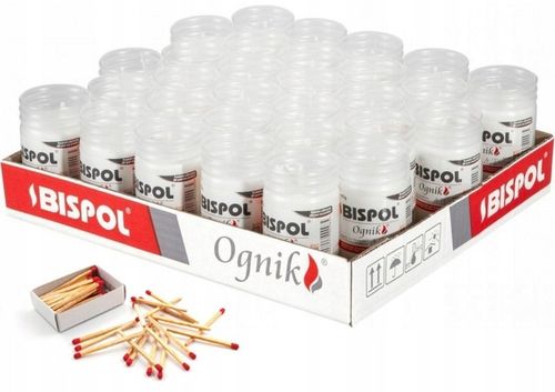 BISPOL Wkłady do zniczy parafinowe WP0 36H 30szt. na Arena.pl