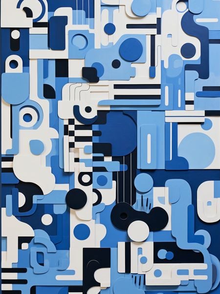 Plakat 60x80cm Niebieski Labirynt zdjęcie 1