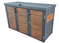 Zabudowa koszy na śmieci wiata śmietnikowa 177x65x110cm 3x120L NB219