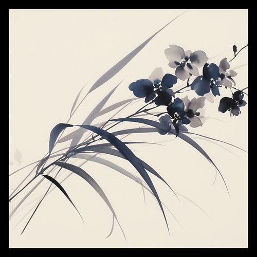 Plakat 40x40cm Orchidea w Sepii na Arena.pl