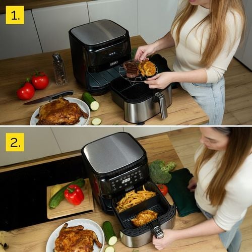 Frytkownica beztłuszczowa 6L Air Fryer Yoer 1700W +Separator +12 na Arena.pl