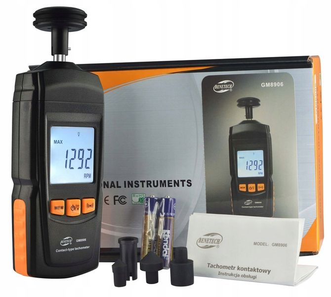 TACHOMETR LCD MIERNIK OBROTÓW DO 99999 RPM GM8906 zdjęcie 3