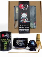 Zestaw do herbaty matcha Bio 100g z czarką, miotełką i łyżką