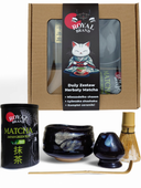 Zestaw do herbaty matcha Bio 100g z czarką, miotełką i łyżką