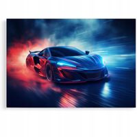 2 x Obraz 90x60 samochody bugatti chiron sportowy do garażu sportowy mechan