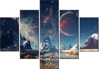 70 100CM OBRAZ 5 ELEM OBCA PLANETA DRUK PŁÓTNO