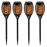 4x Lampa solarna wbijana Latarnia Pochodnia Płomień Ogień 12 cm XXL 78cm