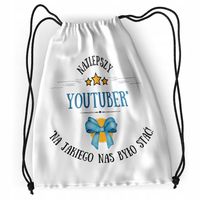 Plecak Dla Youtubera Sportowy Szkolny Worek Torba Z Nadrukiem Ze Zdjęciem