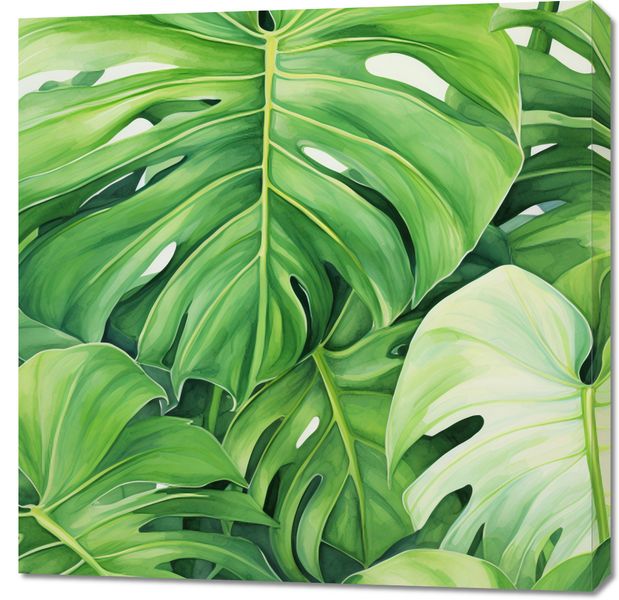 Obraz 90x90cm Tajemnice Liści zdjęcie 1