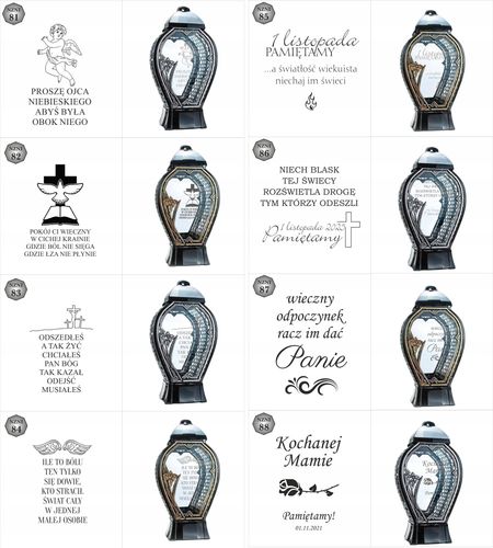 Latarenka nagrobna z imieniem i datą nowoczesny znicz wszystkich świętych na Arena.pl