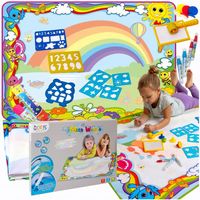 MATA WODNA XXL Magiczna Mata do malowania wodą DUŻY ZESTAW + AKCESORIA