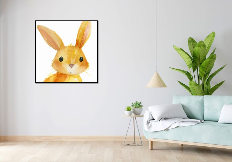 Plakat 90x90cm Słodki Zajączek zdjęcie 4