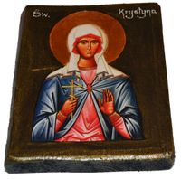Ikona święta Krystyna patronka młodych małżeństw, ogrodników, botaników